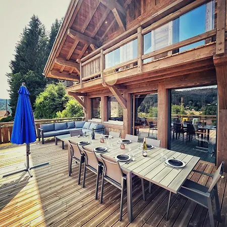 Aconit, Terrasse Panoramique Avec Jacuzzi Et Sauna شاليه جوراردُميه